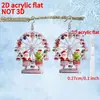 Pendientes de Rueda de la Fortuna Rosa Nuevos Transfronterizos Acrílico Plano Creativos Regalos de Navidad Pendientes de Santa Claus