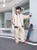 Conjunto Deportivo Nuevo para Niños Primavera y Otoño Niños y Niñas Estilo Academia Chaqueta de Béisbol Holgada Casual Conjunto de Dos Piezas