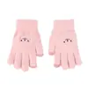 Guantes Cálidos de Invierno Estilo Coreano para Estudiantes, Guantes Lindos de Dedos Completos para Pantalla Táctil, Guantes de Ciclismo Tejidos, Guantes para Exteriores con Cara Sonriente