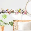 Pegatinas de Pared de Flores y Pájaros Mariposa en Acuarela para Amazon Transfronterizo, Adecuadas para Decoración de Sala de Estar, Dormitorio y Mesita de Noche, Autoadhesivas y Removibles