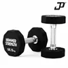 Mancuernas de diez caras recubiertas de goma para gimnasios comerciales, mancuernas fijas de hierro fundido, juego de soporte para mancuernas que no rueda, personalizable con logo