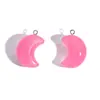 Accesorios para Joyería DIY Colgante de Luna 3D de Color Gelatina Collar Llavero Encanto Decorativa Venta Caliente Transfronteriza