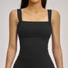 Chaleco de Yoga Transfronterizo Europeo y Americano con Almohadillas en el Pecho, Alta Elasticidad, Cuello Cuadrado, Espalda Hermosa para Exteriores, Chaleco Deportivo de Fitness para Mujer 4520