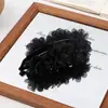 Pinza de plátano con flor roja del mismo estilo de Yi Mengling para mujer, pinza de tiburón de alta gama para pelo semirrecogido, pasador grande, pasador