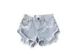 Shorts de Mezclilla Negros Ultracortos para Mujer Verano Nuevos de Tiro Bajo Rasgados Dobladillos Chic Sexy Holgados Aspecto Adelgazante Hot Pants
