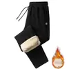 Pantalones deportivos de forro polar para hombre, de moda transfronterizos para otoño e invierno, nuevo estilo de running, forrados de forro polar, engrosados, holgados de pierna recta, casuales