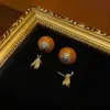 Bronce Plateado Occidental 18 Oro Retro Viejo con Piedra Natural Amarilla con Estilo Abeja Dorada Lisa Industria Pesada