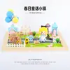 Paquete de Materiales para Paisaje Micro DIY Infantil Mundo Grande Arcilla Creativa Pegamento Marco de Madera Hecho a Mano Juguetes Educativos