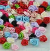 Em estoque 1,5cm Rosa de Fita Feita à Mão Flor Rosa Pentagonal de Fita Headdress DIY Roupa Guirlanda Sapatos e Chapéus Vestuário