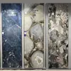 Nueva Loseta de Mármol 800X2600X9 Loseta de Piedra con Patrón Creativo para Pared de Fondo de TV, Pared de Sala de Estar y Piso