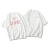 Camiseta Estampada Manga Curta Estilo Coreano para Mulheres, Moda Estudantil Ins, Retrô Americano, Top Soltinho de Comprimento Médio, Tendência