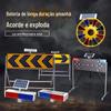Placa guia solar luminária bidirecional placa de construção luz de pisca-alerta de tráfego indicador de construção luz de pisca eletrônica rotativa