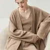Cardigan de Cachemira Estilo Holgado y Perezoso Chal Grande 2026 Otoño e Invierno Nuevo Suéter de Punto de Lana Abrigo para Mujer