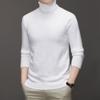 Mantsbo Recomenda Principalmente Suéteres Básicos de Cor Sólida, Gola Alta, Camada Dupla para Outono e Inverno Masculino, Fio Cardado Trançado My02 Casual