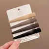 Pasador del Mismo Estilo de Zhao Lusi, Pasador Lateral Color Café, Pinza para Flequillo, Pinza de Pato para la Frente, Pinza de Accesorios para el Cabello de Moda y Sencilla