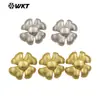 WT-JFE142 venda quente atacado latão formato de flor decoração diy acessórios feitos à mão para decoração de roupas