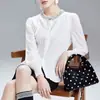 Camisa de Gasa para Mujer, Nuevo Estilo Primavera y Otoño 2026, Top Blanco Moderno y Elegante, Blusa Elegante, Camisa de Manga Larga