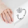 Explosiones de Sonido al Agitar Micro Diamante Trébol de Cuatro Hojas de la Suerte Anillo Giratorio Apertura Ajustable Expresión Regalo para Novia