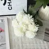Crisântemo Artificial de Bola Grande de 7 Cabeças Decoração Suave para Fundo de Salão de Casamento Material de Flor Artificial Colocação na Mesa Transfronteiriço