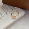 Anillo de moda de plata esterlina S925 con flor hueca para mujer, anillo de dedo abierto sencillo y dulce para niña, anillo de marea nis