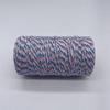 Corda de Algodão 2mm 100m Misturada com Corda Colorida de Bolinho de Arroz Tricolor Embalagem de Natal DIY Fio de Algodão Fabricante Escandinavo Atacado Feito à Mão