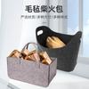Cross-border Firewood Feltro Bag Creative Firewood Storage Ingot Bag Handbag Storage Basket Printable LOGO Shopping Bag