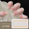 Adesivos para Manicure em Gel Sem Luz de 14 Dedos Popular na Temu Transfronteiriça Adesivos de Unha à Prova d'Água de Longa Duração