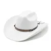 Chapéu coco estilo britânico branco e preto com aba de 9,5 cm chapéu coco de lã outono e inverno chapéu coco com aba enrolada chapéu de feltro jeans