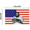 Tecido Pendurado de Rapper Americano Bandeira de Rapper Bandeira de Quarto Tecido Decorativo 150*90 3 * 5 pés Transfronteiriço