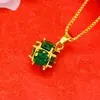 Colgante de Imitación de Oro de 18K de Lujo Ligero Estrella de Seis Puntas Moda Celebridad de Internet Suministro en Vivo Oro Arena Exquisito Explosiones Joyería Transfronteriza