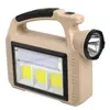 Luz de Trabalho Portátil Forte Alimentada por Energia Solar Lanterna Ultra Brilhante Holofote Recarregável Iluminação de Barraca de Feira Noturna Luz de Acampamento