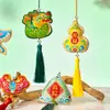 Kit de Materiais para Sachê Perfumado do Festival do Meio Outono DIY, Pingente Bordado Feito à Mão, Ornamento Hanfu Estilo Chinês Tradicional, Sachê Portátil de Artemísia