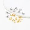 Chapado en Cobre Oro Real de 18K Hebilla de 9 Caracteres de un Lado Cubierta de Gancho con Cadena de Cuentas para Pulsera Collar con Conservación de Color Cubierta de Oro Colgante Hebilla B82