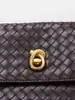 Bolso Nuevo Tejido con Cadena de Piel de Vaca Bolso de Mano Horizontal de Moda Bolso Pequeño Cruzado de Cuero Genuino Hebilla de Cierre de Bolso Bolso para Mujer