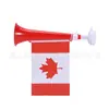 Cuernos de Plástico de Cuatro Secciones para Aficionados, Accesorios para Ambiente Festivo, Cuernos para Animar, Banderas de Colores, Cuernos Pequeños