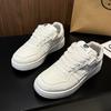 Novo estilo coreano Ins sapatos brancos femininos 2025 primavera plataforma alta esportes sapatos de prancha para estudantes moda sapatos casuais