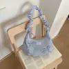 Nuevo Estilo Primavera y Verano Estilo Mori Fresco y Sencillo Bolso Plegado Nube para Mujer, Estilo Coreano Ins Energético y Femenino Bolso de Hombro