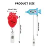 Curita Médica Estetoscopio Corazón Bordado en Fieltro Aguja Telescópica Rotatoria Insignia con Clip de Fácil Extracción Hebilla de Fácil Extracción