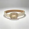 Cinturón de Pedrería de Alta Gama para Mujer, Estilo Delgado, Decorativo para Vestidos, Moderno y Versátil, para Pantalones de Traje, Cinturón de Cuero, En Stock, Mayoreo