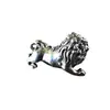 Branco Cobre Velho Leão Verde Chá Pet Relief Presente Coleção Decoração Home Office Desktop Retro Chinês Pequenos Ornamentos