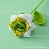 Flores de Hilo de Rosa Puntiaguda Degradada Tejidas a Crochet Puramente Hechas a Mano, Regalos de Celebración, Recuerdos, Productos Terminados de Flor de Rosa Tejida