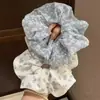 Azul-Cinza Claro, Elástico de Cabelo Rosa Raiz de Lótus, Anel de Cabelo Moderno para Coque ou Rabo de Cavalo Fresco e Divertido