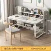 Escritorio para el hogar con estantería integrada, escritorio para computadora, escritorio para juegos, escritorio para escribir para niñas, escritorio simple, juego de escritorio y silla para estudiar