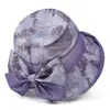 Sombrero de Sol de Malla Fina con Lazo para Primavera y Verano para Mamá, Sombrero tipo Cubo para Mujer, Sombrero de Pescador Plegable Transpirable de Ala Ancha