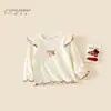 Roupa de Baixo Infantil Estilo Coreano Primavera Outono 2026 Nova Chegada Top Renda Engrossado Estiloso Meninas Classe A Manga Longa Camiseta