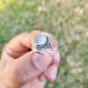 Mingcheng deseo venta caliente anillo de piedra lunar incrustado anillo popular femenino retro étnico estilo natural joyería anillo