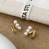 Pendientes de Perla de Botón, Modernos, Sencillos, Elegantes, Lujosos, de Alta Gama, Versátiles para el Trabajo, Pendientes de Diseño Único y de Nicho