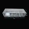 Puede contener 80 fichas, caja de almacenamiento para póker Texas Hold'em, charola de fichas transparente, porta-fichas, caja de almacenamiento de monedas de puntos