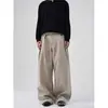 Pantalones Casuales de Estilo Old Money de la Alta Calle Americana para Hombre, Pantalones de Vestir Rectos Retro para Todas las Estaciones, Pantalones Anchos de Caída Relajada y Suelta