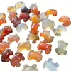 Acessórios de Pingente de Caranguejo Pequeno de Ágata Natural, Riqueza de Todas as Direções, Pulseira DIY, Popular no Xiaohongshu